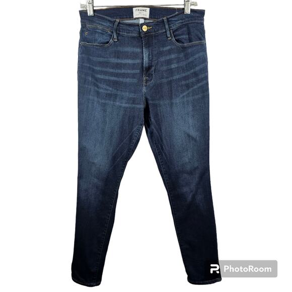 Frame Le High Slit Hem Skinny Jeans Wythe Women's Size 32 - Picture 3 of 11